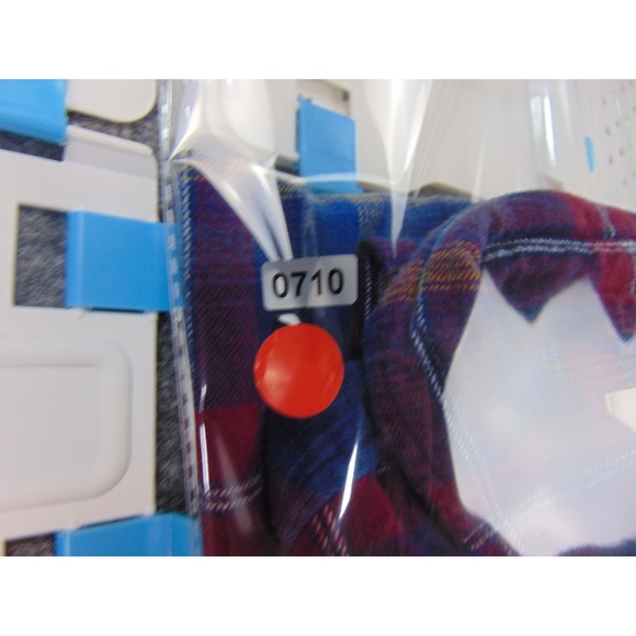 Blake Shelton Lands' End Flannel Shirt Mens Med Red Blue Plaid Long Sleeve - Picture 8 of 8